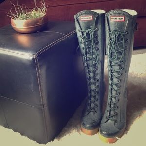 Rare Hunter Lapins High Heeled Rain Boots